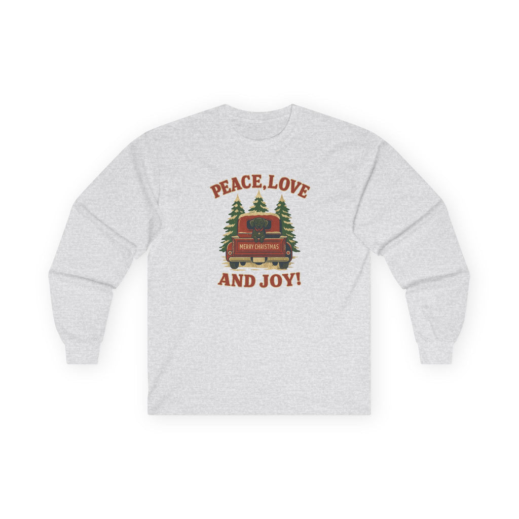 Peace Love and Joy Christmas Unisex Ultra Cotton Long Sleeve Tee