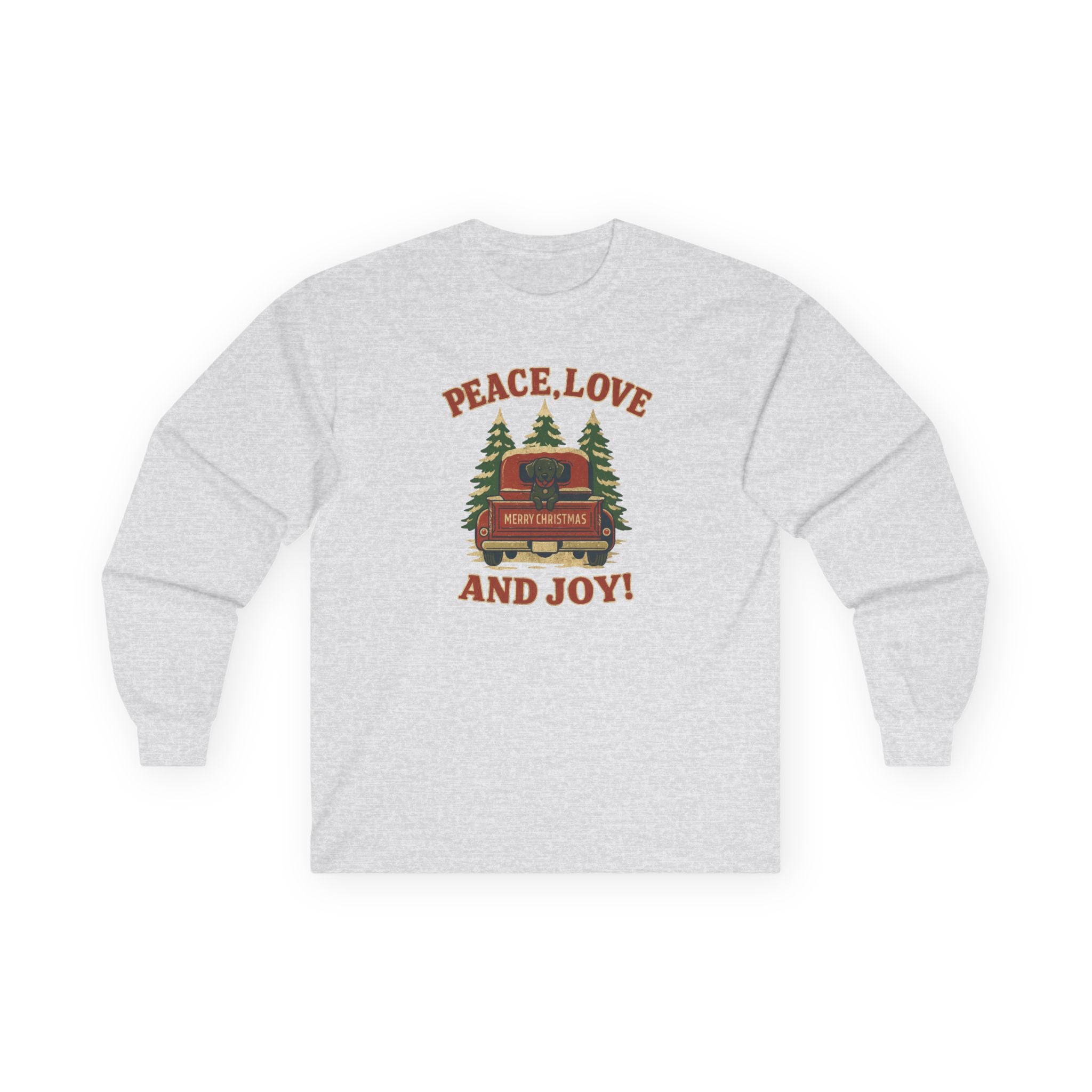 Peace Love and Joy Christmas Unisex Ultra Cotton Long Sleeve Tee