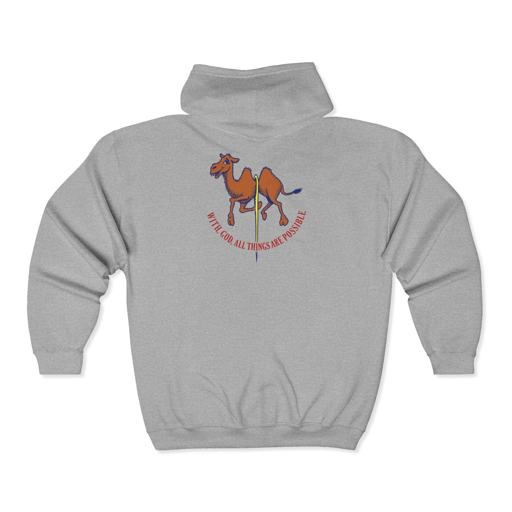 With God All Things Are Possible Unisex Heavy Blend™ Full Zip Hooded Sweatshirt
