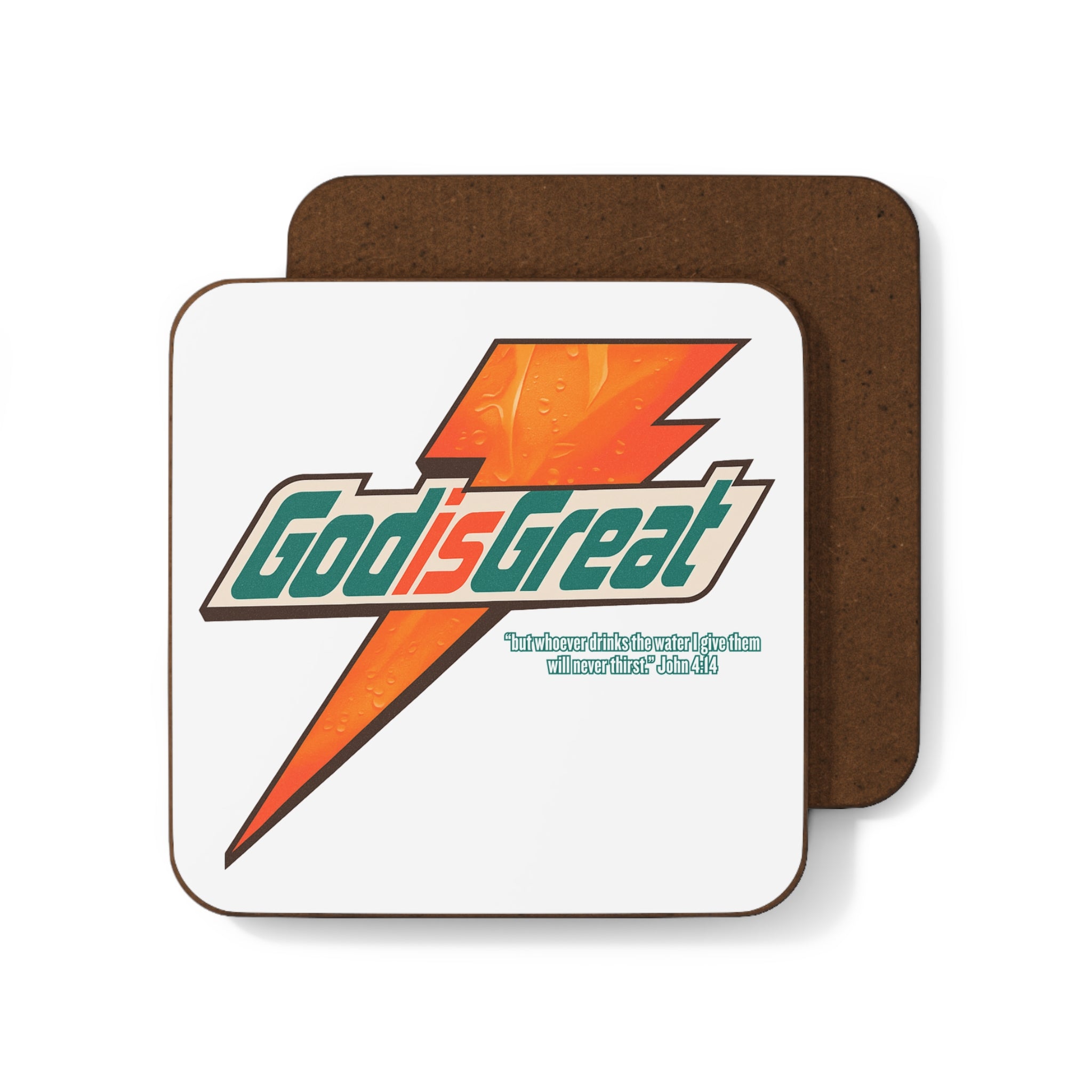 God is Great Hardboard Back Coaster