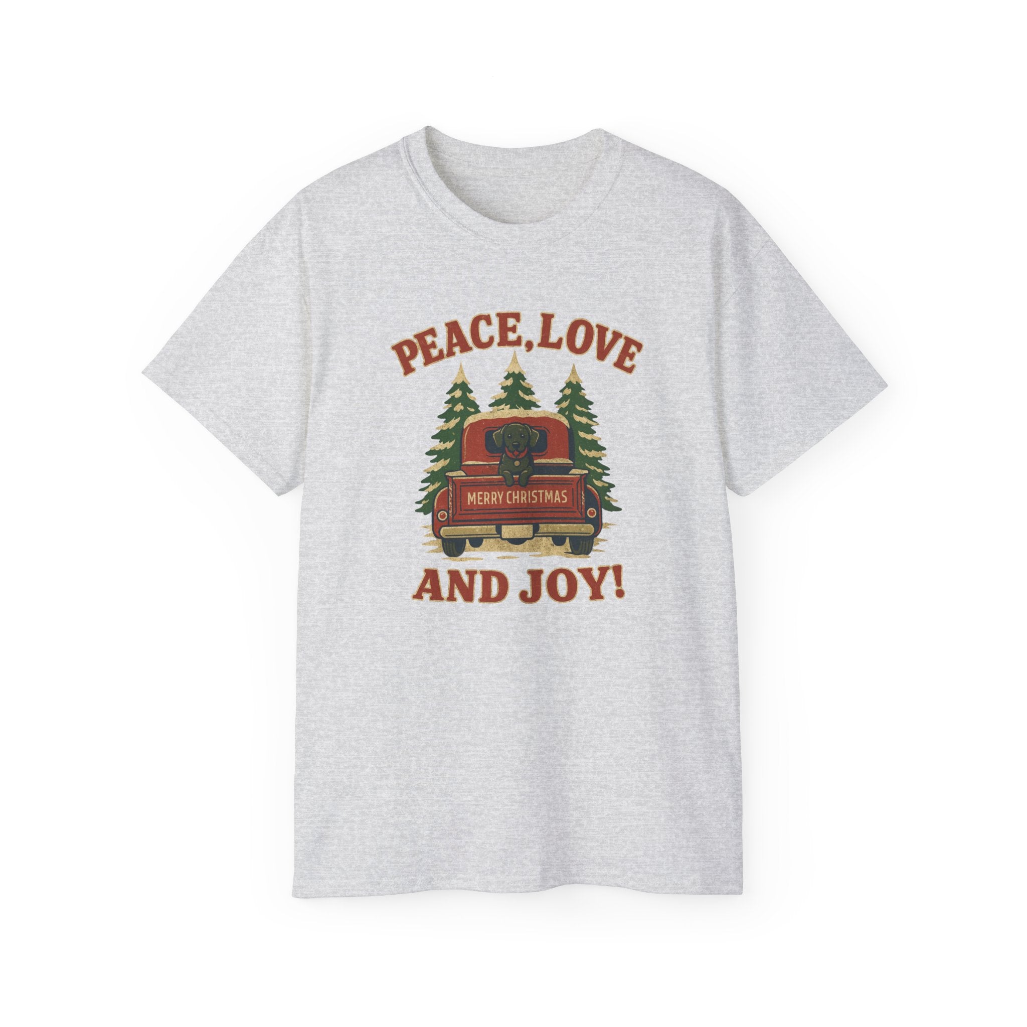 Peace Love and Joy Christmas Unisex Ultra Cotton Tee